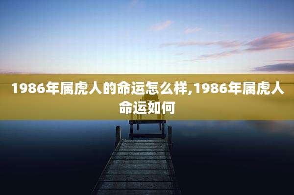 1986年属虎人的命运怎么样,1986年属虎人命运如何
