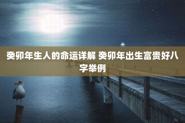 癸卯年生人的命运详解 癸卯年出生富贵好八字举例