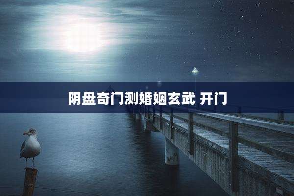 阴盘奇门测婚姻玄武 开门