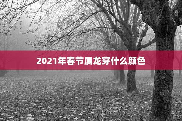 2021年春节属龙穿什么颜色