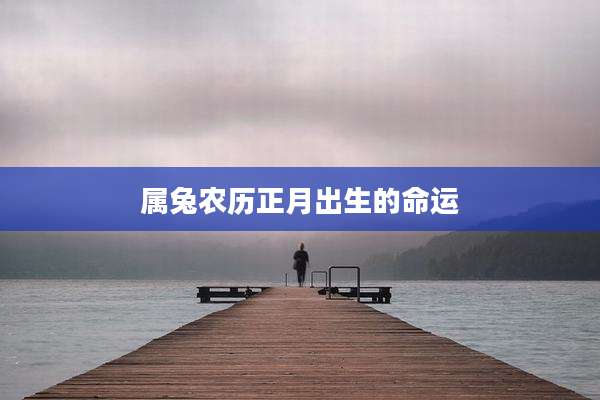 属兔农历正月出生的命运