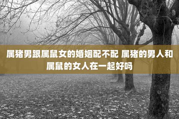 属猪男跟属鼠女的婚姻配不配 属猪的男人和属鼠的女人在一起好吗