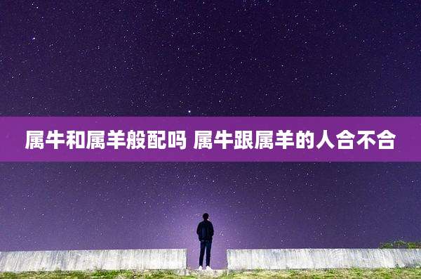 属牛和属羊般配吗 属牛跟属羊的人合不合