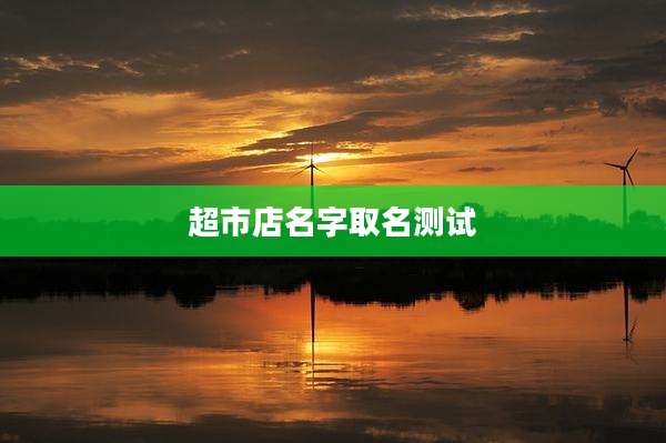 超市店名字取名测试
