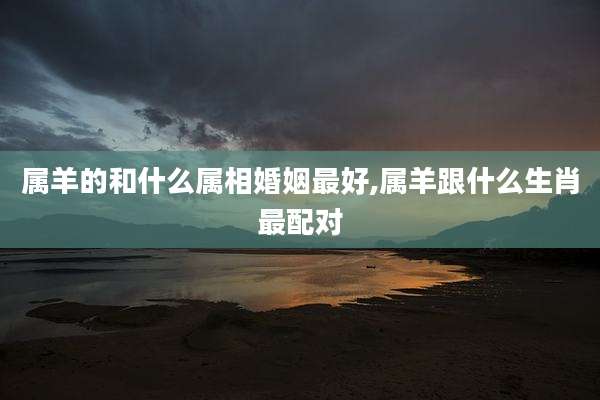 属羊的和什么属相婚姻最好,属羊跟什么生肖最配对