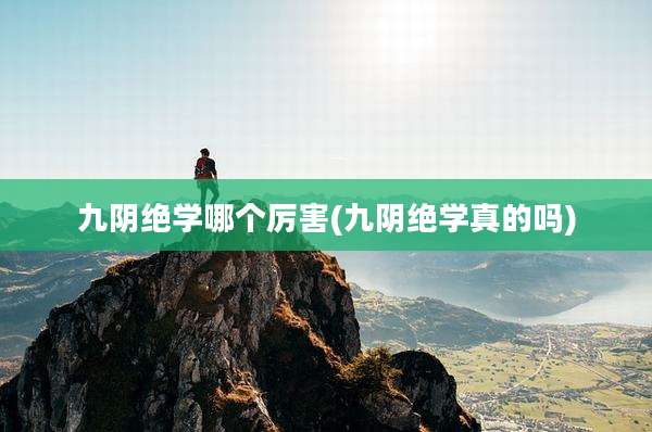九阴绝学哪个厉害(九阴绝学真的吗)