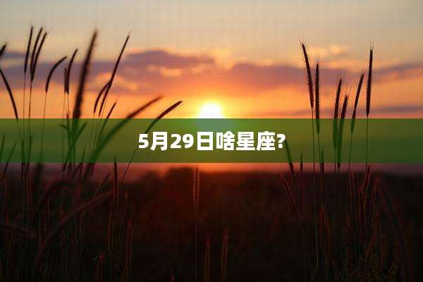 5月29日啥星座?