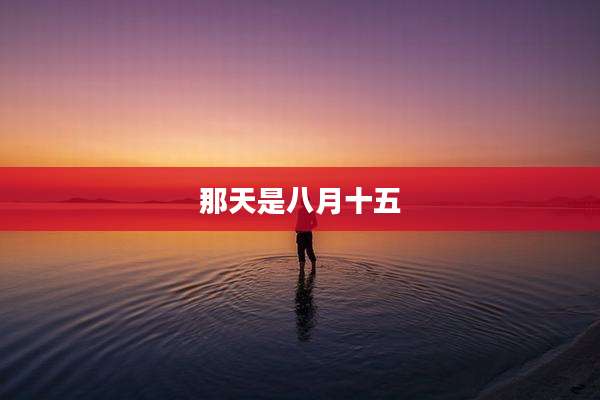 那天是八月十五