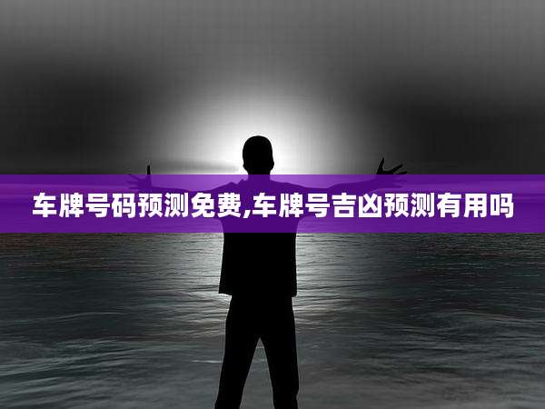 车牌号码预测免费,车牌号吉凶预测有用吗