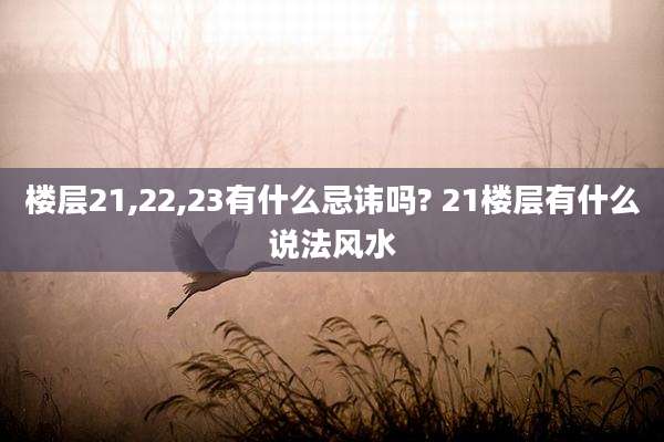 楼层21,22,23有什么忌讳吗? 21楼层有什么说法风水