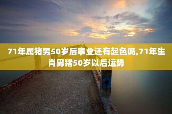 71年属猪男50岁后事业还有起色吗,71年生肖男猪50岁以后运势