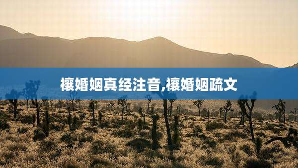 禳婚姻真经注音,禳婚姻疏文