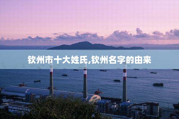 钦州市十大姓氏,钦州名字的由来
