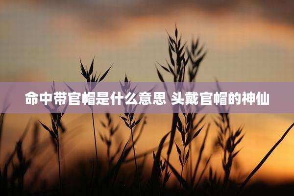 命中带官帽是什么意思 头戴官帽的神仙