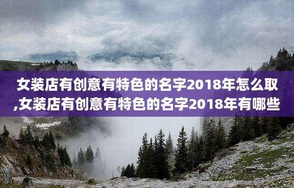 女装店有创意有特色的名字2018年怎么取,女装店有创意有特色的名字2018年有哪些