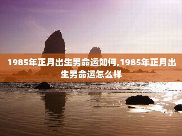 1985年正月出生男命运如何,1985年正月出生男命运怎么样