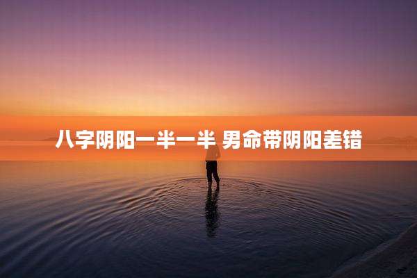 八字阴阳一半一半 男命带阴阳差错