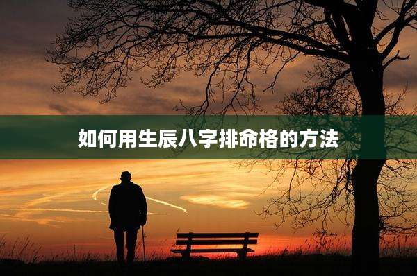 如何用生辰八字排命格的方法
