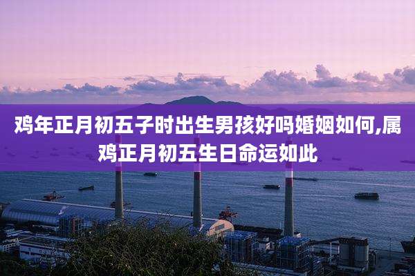 鸡年正月初五子时出生男孩好吗婚姻如何,属鸡正月初五生日命运如此