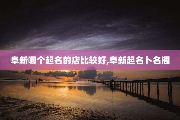 阜新哪个起名的店比较好,阜新起名卜名阁