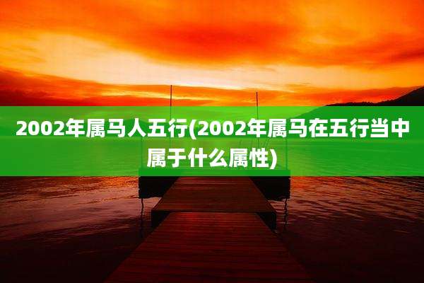 2002年属马人五行(2002年属马在五行当中属于什么属性)