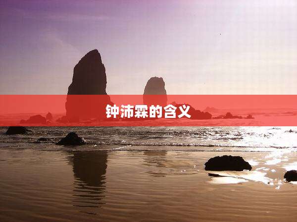 钟沛霖的含义