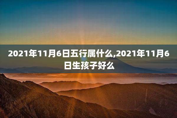 2021年11月6日五行属什么,2021年11月6日生孩子好么