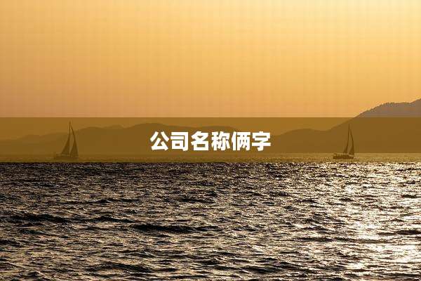 公司名称俩字