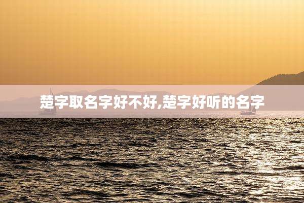 楚字取名字好不好,楚字好听的名字