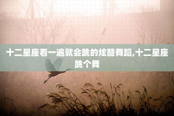 十二星座看一遍就会跳的炫酷舞蹈,十二星座跳个舞