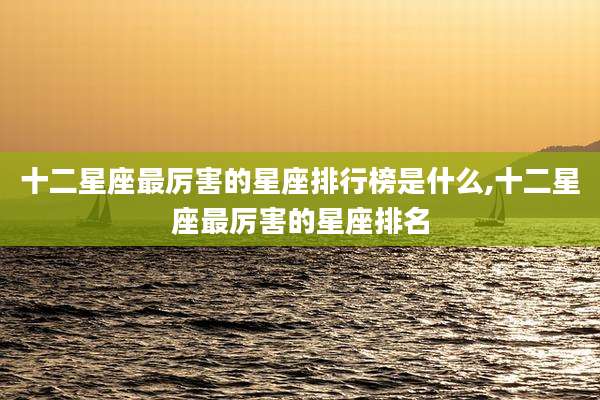 十二星座最厉害的星座排行榜是什么,十二星座最厉害的星座排名