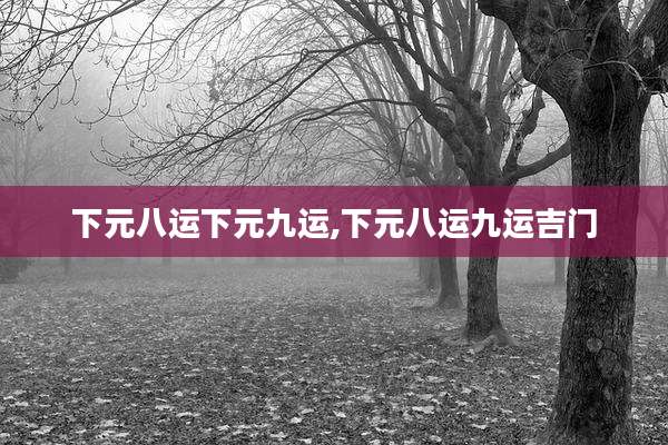下元八运下元九运,下元八运九运吉门