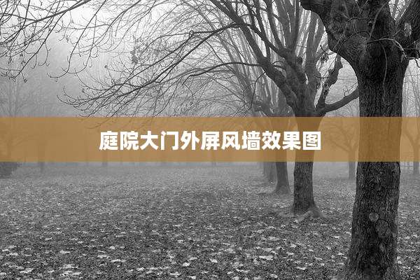 庭院大门外屏风墙效果图
