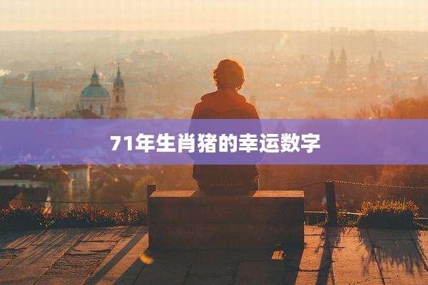 71年生肖猪的幸运数字