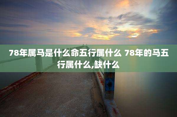 78年属马是什么命五行属什么 78年的马五行属什么,缺什么
