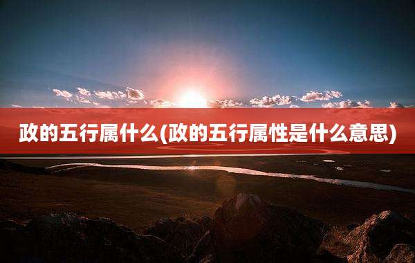 政的五行属什么(政的五行属性是什么意思)