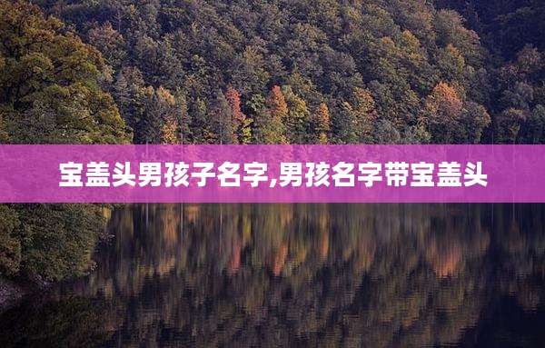 宝盖头男孩子名字,男孩名字带宝盖头