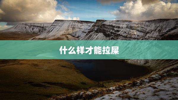 什么样才能拉屎