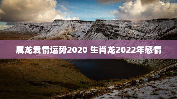 属龙爱情运势2020 生肖龙2022年感情