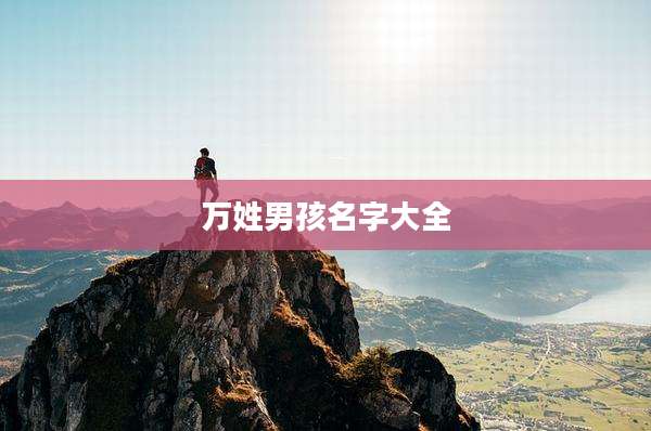 万姓男孩名字大全