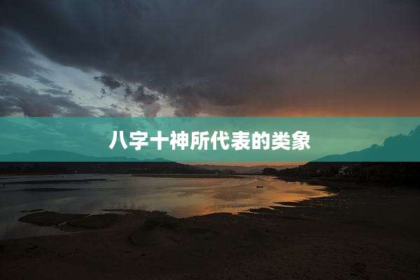 八字十神所代表的类象