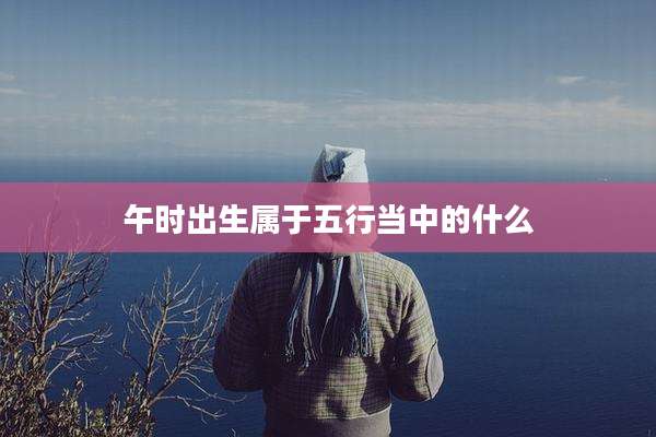 午时出生属于五行当中的什么