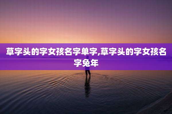 草字头的字女孩名字单字,草字头的字女孩名字兔年