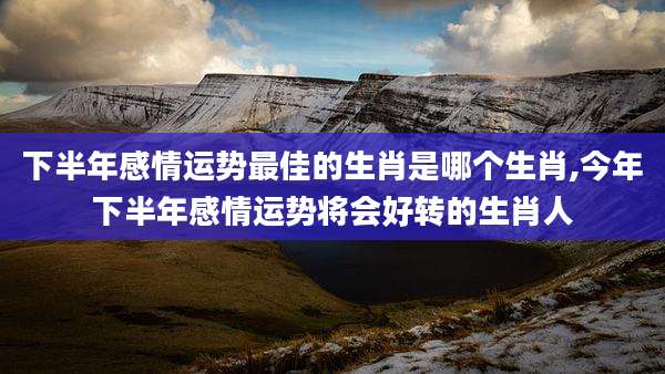 下半年感情运势最佳的生肖是哪个生肖,今年下半年感情运势将会好转的生肖人