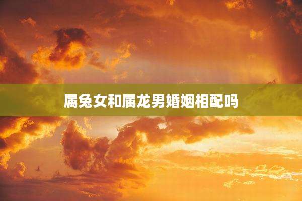 属兔女和属龙男婚姻相配吗