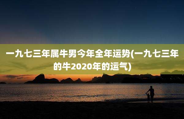 一九七三年属牛男今年全年运势(一九七三年的牛2020年的运气)