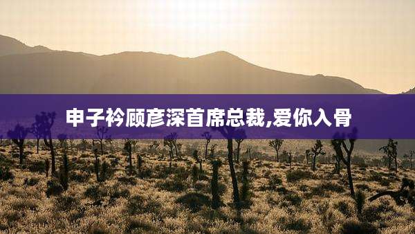 申子衿顾彦深首席总裁,爱你入骨