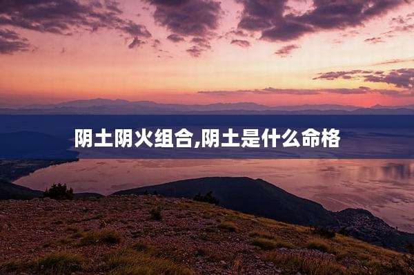 阴土阴火组合,阴土是什么命格