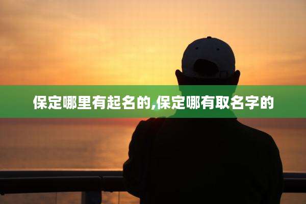 保定哪里有起名的,保定哪有取名字的