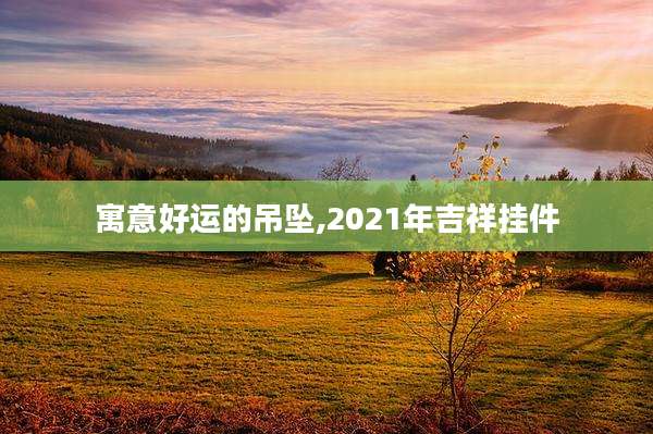 寓意好运的吊坠,2021年吉祥挂件